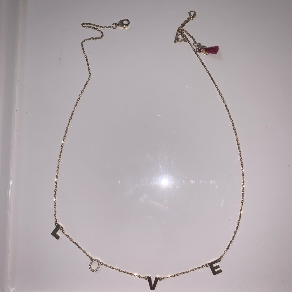 Shashi crystal LOVE necklace